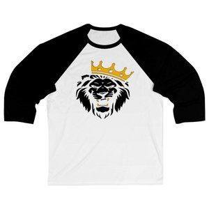 SBC Black & Gold Lion Unisex 3/4 Sleeve Baseball Tee